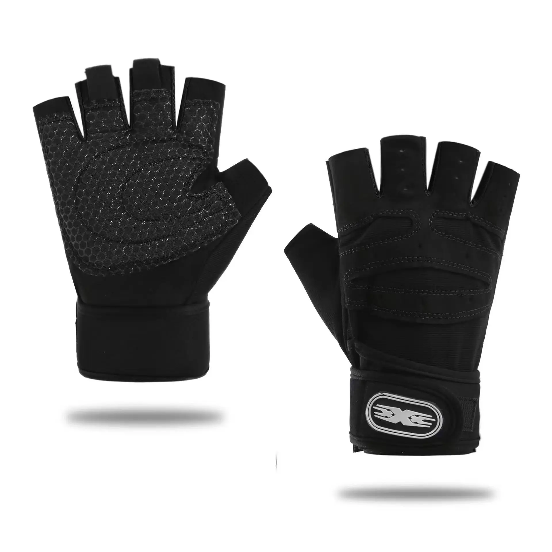 Guantes de gimnasio para hombres y mujeres, guantes de pulsera para levantamiento de pesas, entrenamiento de culturismo, ejercicio deportivo, guantes de ciclismo a prueba de golpes: Amarillo claro / XL