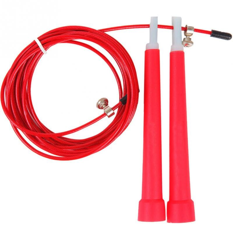 3M Pro Skipping Rope Adjustable Speed Jump Fitness Rope Adult 9 Foot Long Plastic Handles Gym Aerobic Fitness Training: red