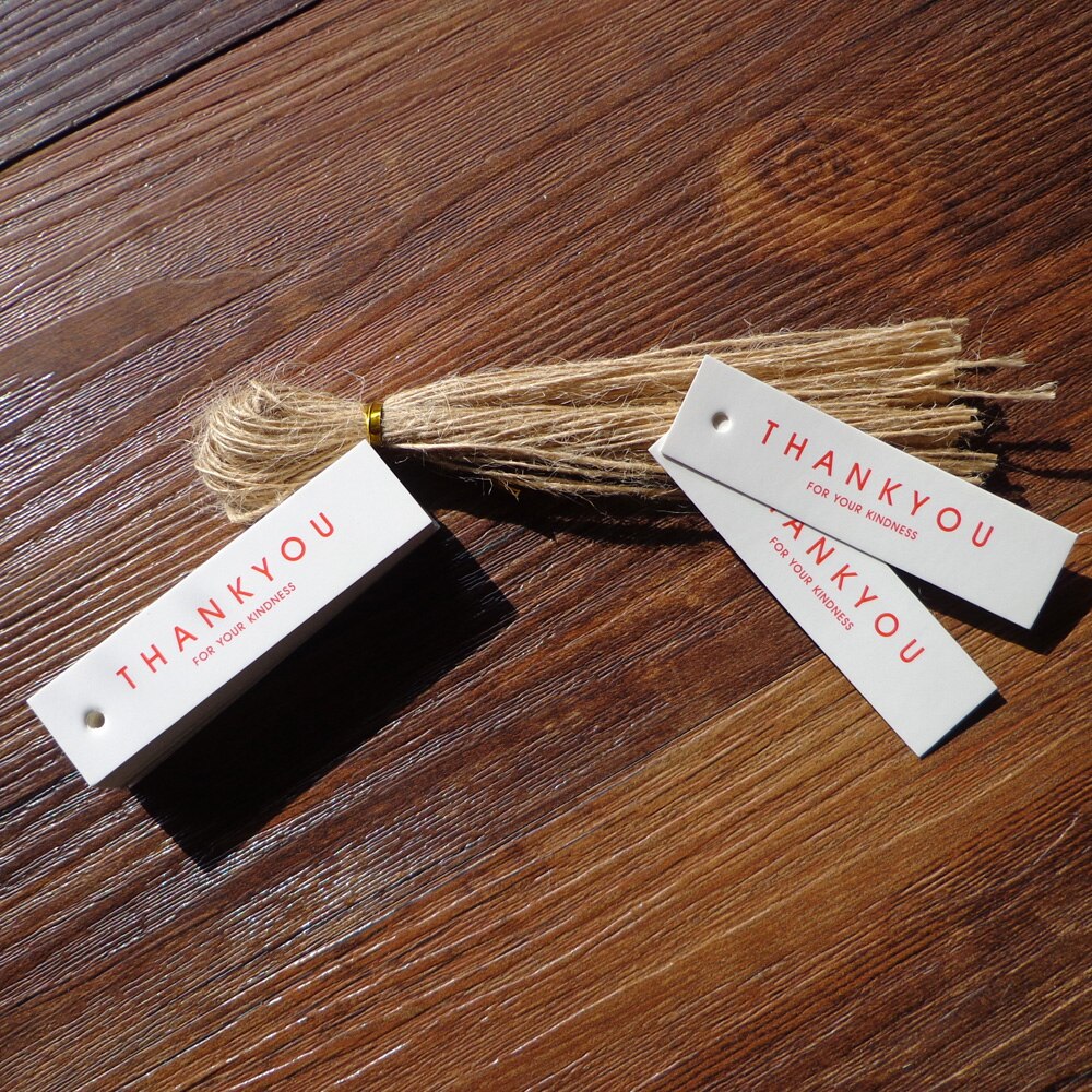 Etiquetas de de papel Kraft hechas a mano, 500 Uds., etiquetas de embalaje de agradecimiento, etiqueta de nota de recuerdo de de boda con cuerdas