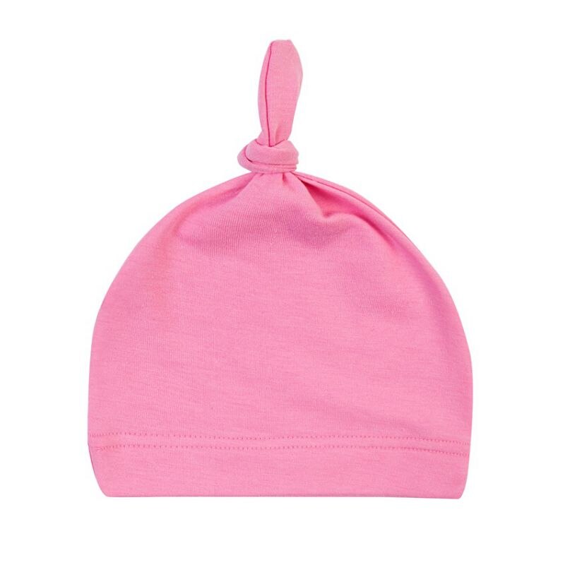 16 Colors Baby Newborn Boys Girls Beanies Caps Cute Toddler Beanie Infant Cotton Knot Sleep Hats Photography Props: Pink