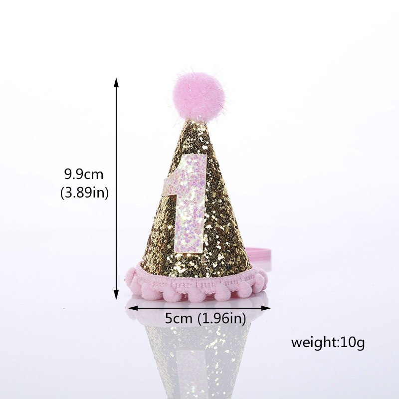 Kleurrijke Glitter Baby Hoofdbanden Driehoek Crown Meisjes Elastische Haarband Baby Peuter Verjaardagsfeestje Hairball Hoofddeksels