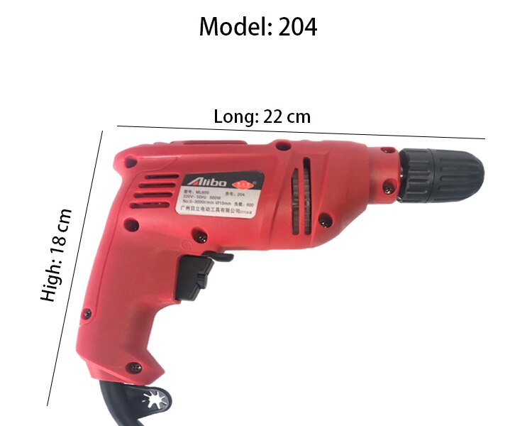 Portable Impact Small Electric Drill Household Multifunctional Decoration Tool Screwdriver: gules204