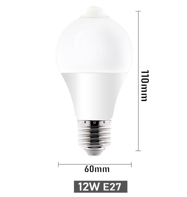 85-265V E27 LED Bewegingssensor LED-lamp 20W 18W 15W 12W LED-lamp PIR-sensorlicht Auto AAN/UIT Nachtlampje Thuis Parkeerlicht 220V: WHITE / Blauw / 1w