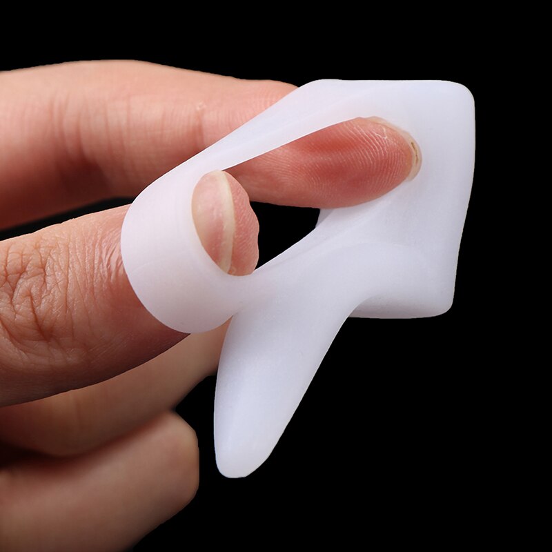 1Pair 1 holes Silicone Gel Bunion Toe Separator Stretcher Spacer Straightener Corrector Foot Care Tool