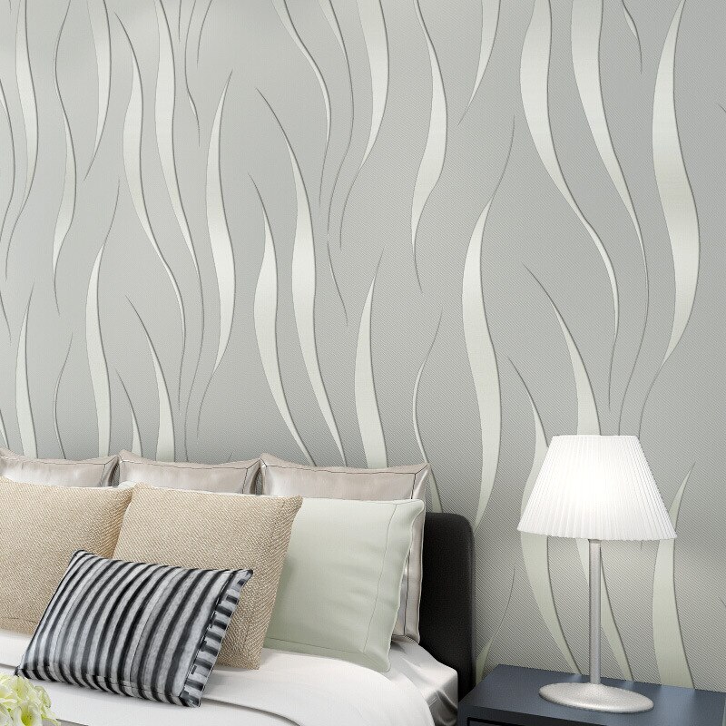 Moderne luxus 3D tapete streifen Zauberstab papier parede damast Zauberstab papier für wohnzimmer schlafzimmer TV Sofa hintergrund europäischen Dekor: grau