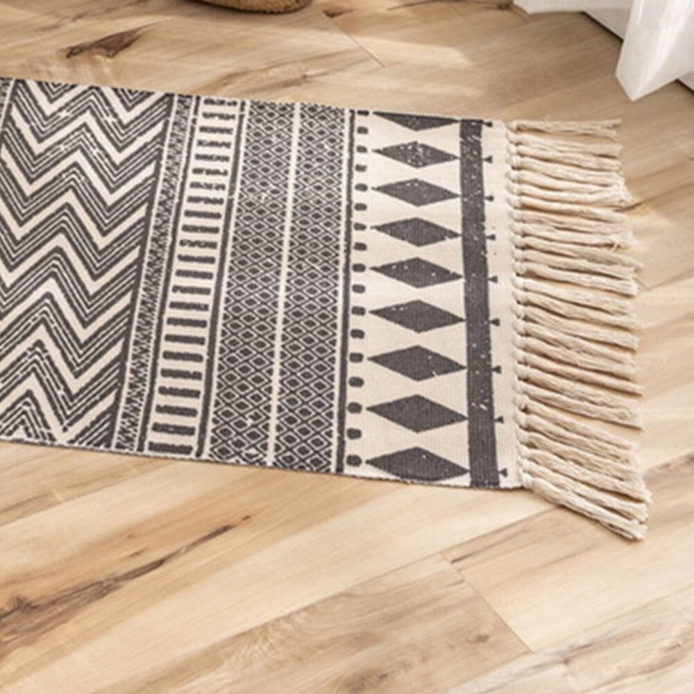 Floor Mat Retro Tapijten Voor Thuis Woonkamer Zachte Wasbare Tassel Home Tapijten Tafelloper Deur Mat Thuis decoratie