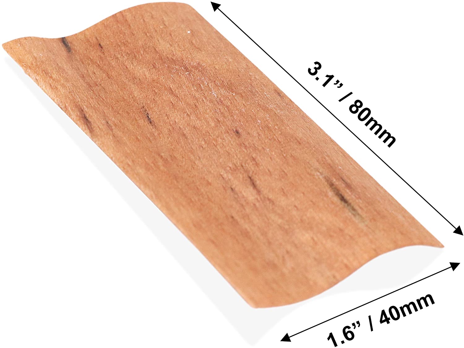 10Pcs Grote Vlam Houten Kaarsen Lont Met Onderhouder Tab Kaarsenlont Core Voor Kaars Maken Supply Soja Parffin Wax: 40mm x 80mm