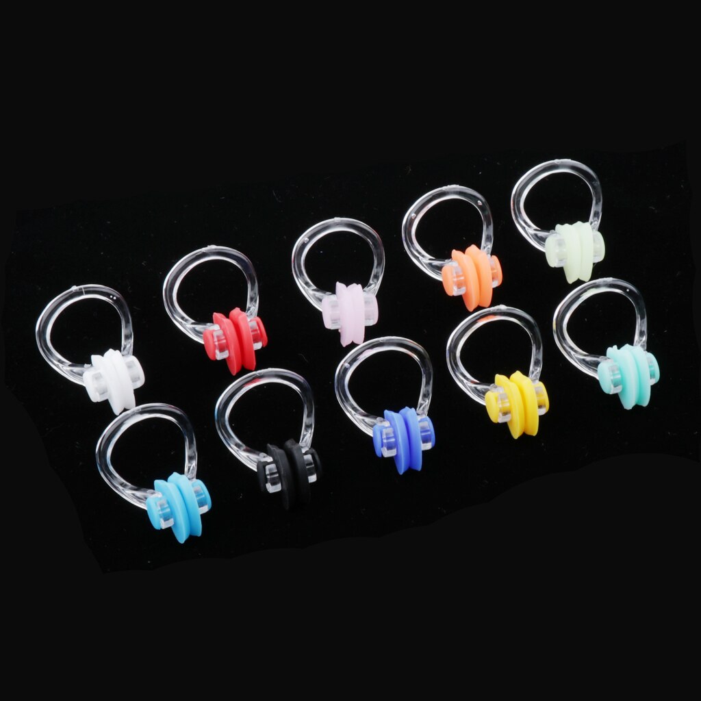 Set mit  of 10 wasserdichten nasenclips zum schwimmen für erwachsene, männer, frauen, kinder, jungen und mädchen