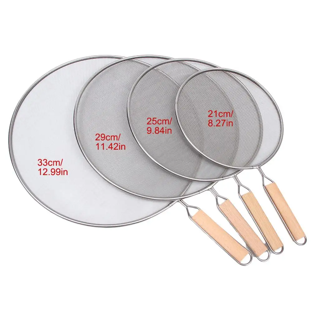 Spritzschutz aus Edelstahl zum Braten von Pfannen, Netzschutz für Küchenzubehör, Kochen, heißes Öl, Spritzschutz, Topfdeckel: Orange