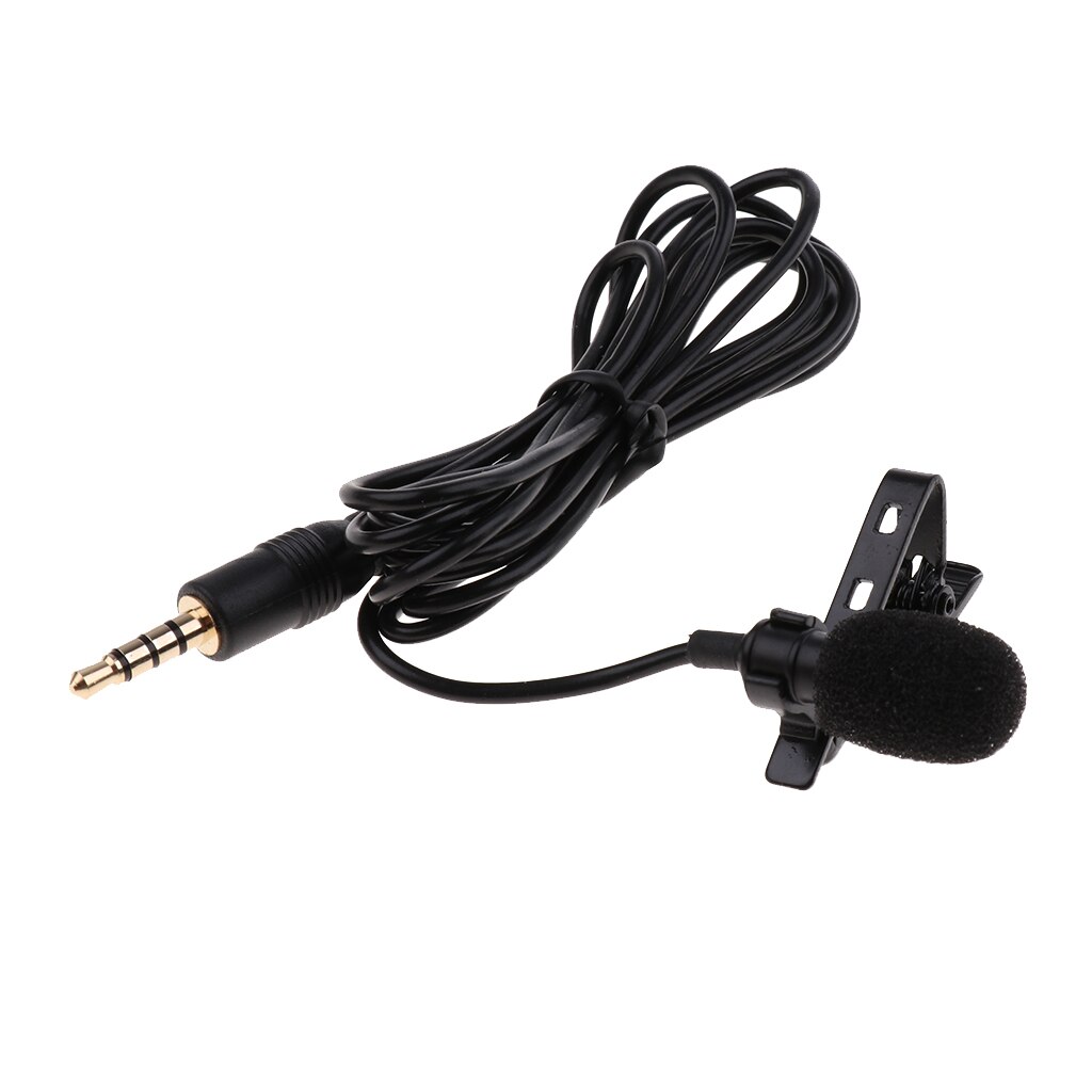 Durable High Sensitive 3.5mm Plug Tie Lapel Lavalier Clip-on Microphone Set