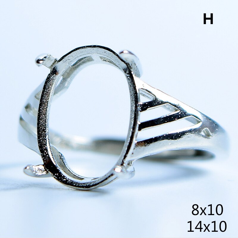 Adjustable Blank Ring Base Fit Glass Cabochons Cameo Setting For Man Woman DIY Ring Jewelry Making Accessories Ring: 8