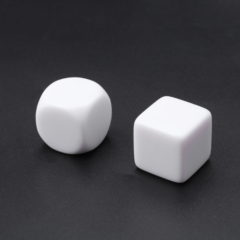 10Pcs/Set Blank Dice 16mm Acrylic Die Family Party DIY Games Write Printing Kid Toys Fun