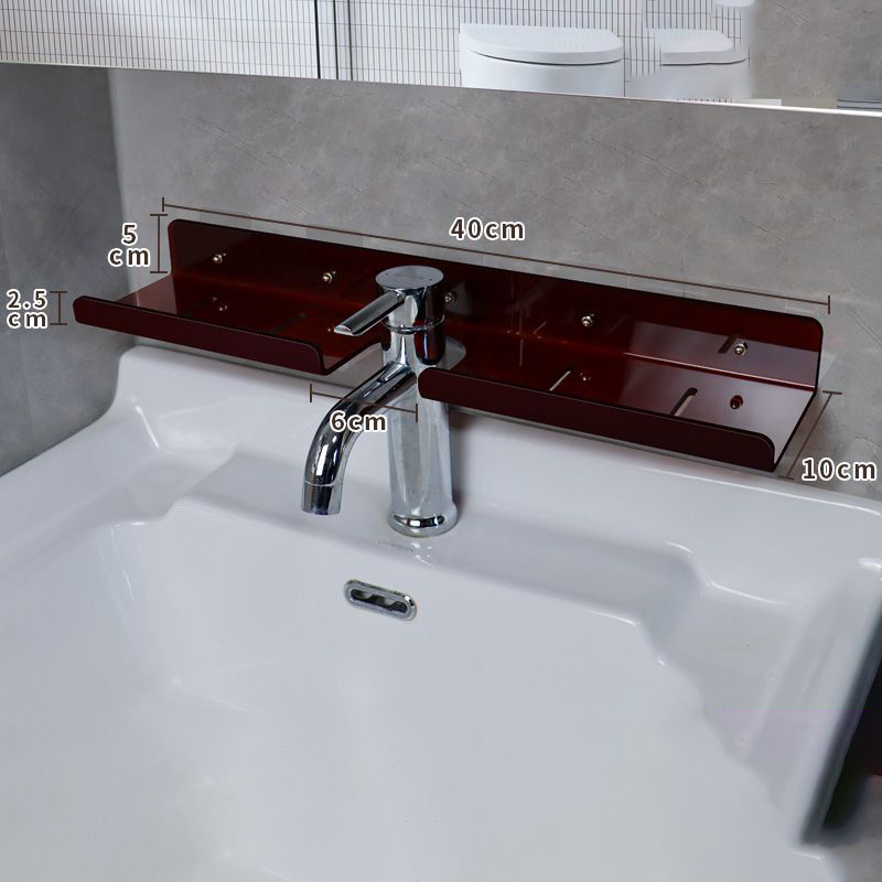 Acrylic Bathroom Shelf Organizer Over The Faucet,Bathroom Sink Shelf Over Faucet,Countertop Organizer Kitchen Above Sink Rack: Clear