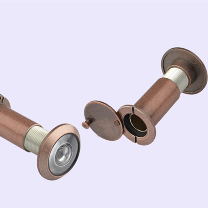 220 hd anti-tittande dörrvisare 16 26 35mm matt hd-lins med lock metall cat eye-säkerhet för hemdörrsvy