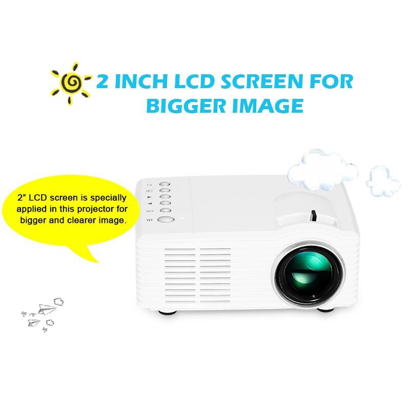 4K HD 3D Mini Smart Projector DLP D-TV AV USB TF Home Theater Cinema FKU66