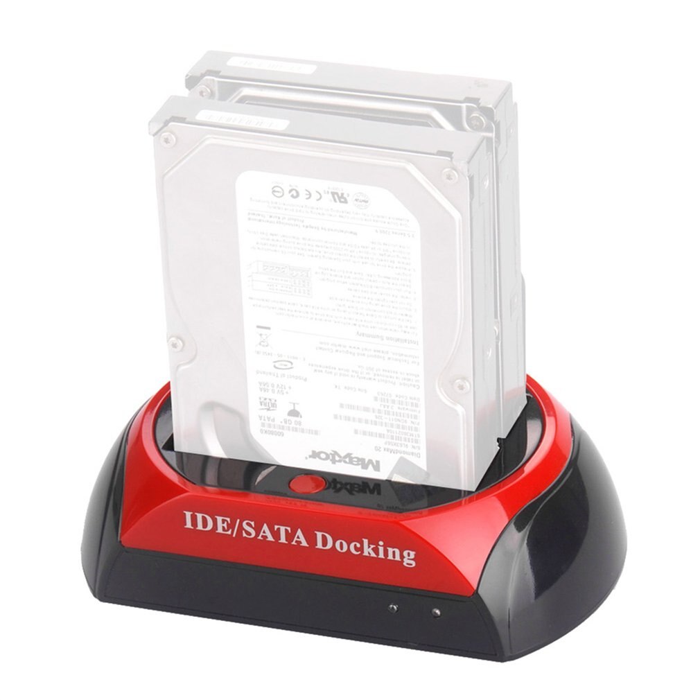 HDD Docking Station Dual Internal Hard Disk Drive Docking Station HDD Case HDD Enclosure for 2.5 Inch 3.5 Inch SATA to USB 2.0