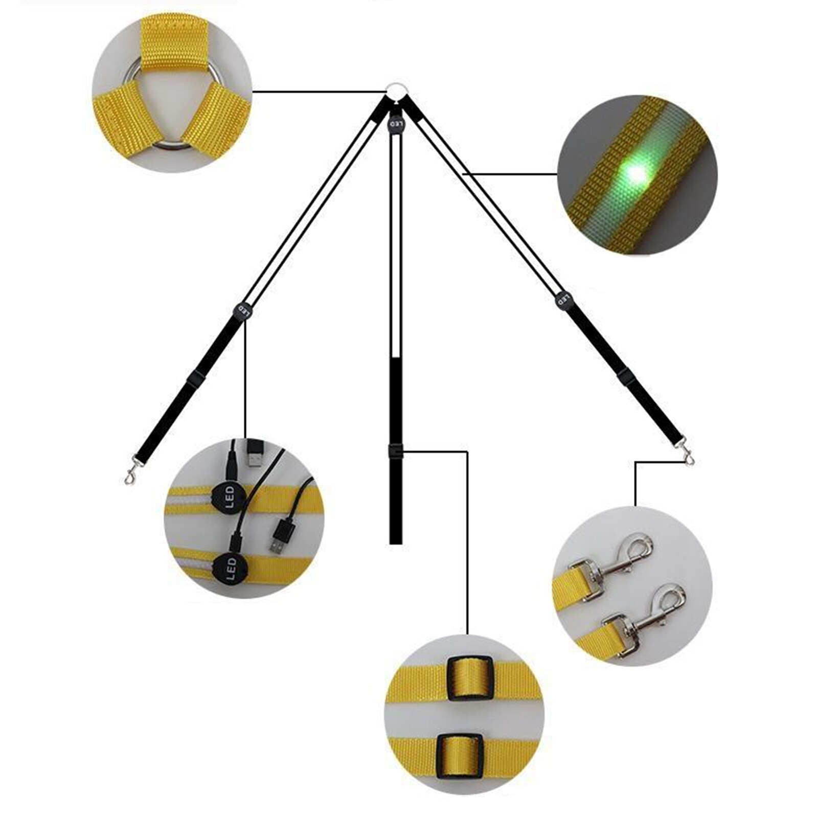 USB LED Horse Breastplate Collar Halter Chest Visibility Horse Riding Bridle