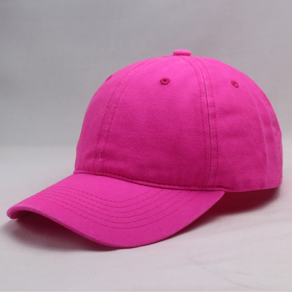 Wahsed Dazzling Blank Neon Grün Kappe frauen Plain Cap Männer Baumwolle Weiche Baseball Kappe Neon Gelb Orange Rosa