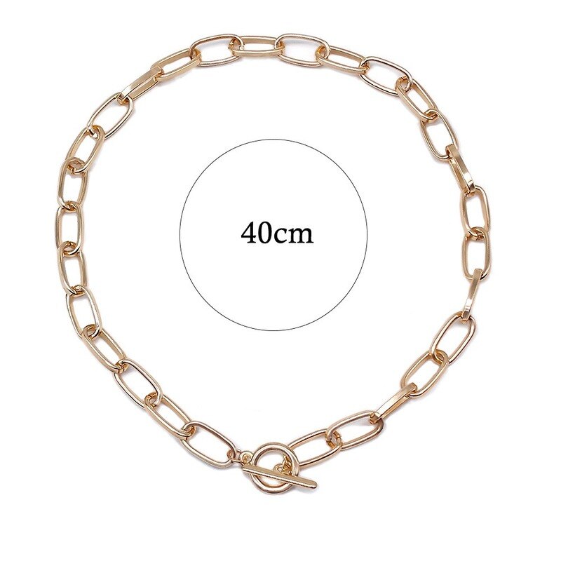 2020 nuove catene d'oro collana dichiarazione per le donne grosso collegamento a catena girocollo collane collare Mujer moda gioielli minimalisti