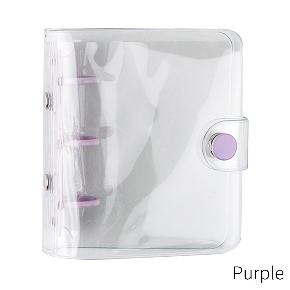 Hoja suelta A5/A6/A7 carpeta de anillas diario cubierta de cuaderno económico estudio impermeable proteger conveniente escuela barata: purple