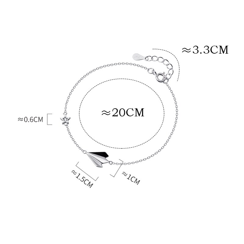 Papier Flugzeug Sterne Silber Fußkettchen 925 Fuß Armbinde Frau Bein Kette Weiblichen Schmuck Dekorationen Für Füße Bobby Socken Lange 20 CM