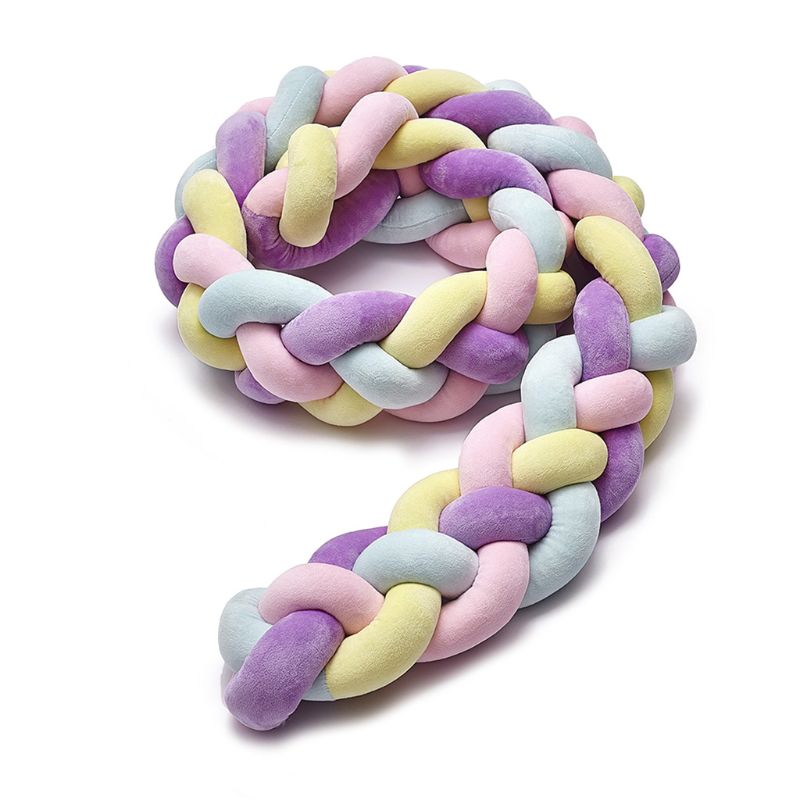 1.5M/2.2M Baby Stootrand Baby Snake Gevlochten Kussen Pasgeboren Wieg Protector F3ME: 9FF1001375-1-A