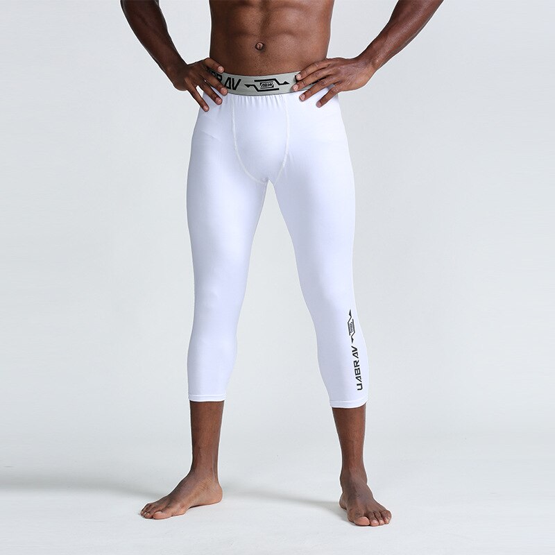 Sport stramme bukser mænd sommer fitness løb quick dry cropped bukser basketball base kompression bukser mænd