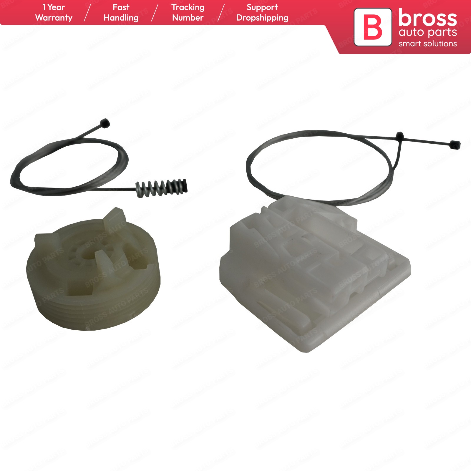 Bross Auto Parts BWR271 Electrical Power Window Regulator Repair Kit Rear Right Door for Renault Megane MK2 2002 Top Store