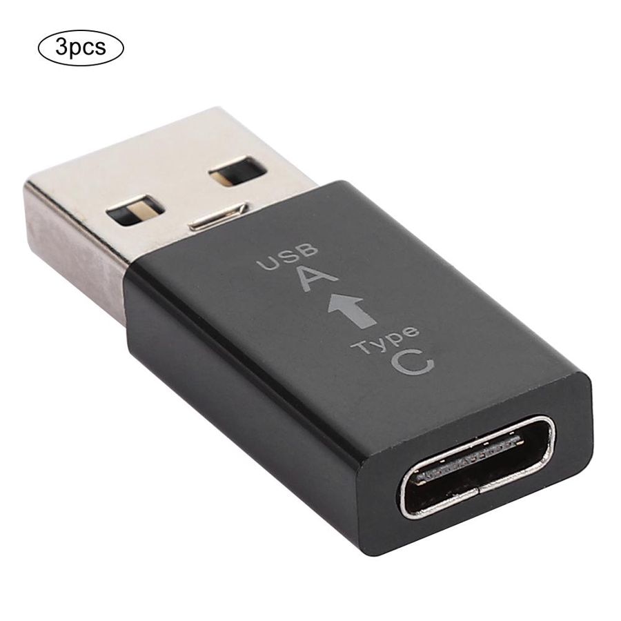 3Pcs USB3.0 Male to Type-C Female Adapter Connector Universal Electronic Converter Type-C Adapter
