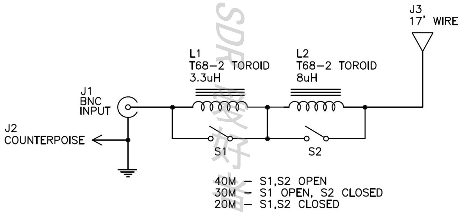Parts / Assembled Portable 10W 40-30-20m Portable Tri-Band Vertical Antenna DIY
