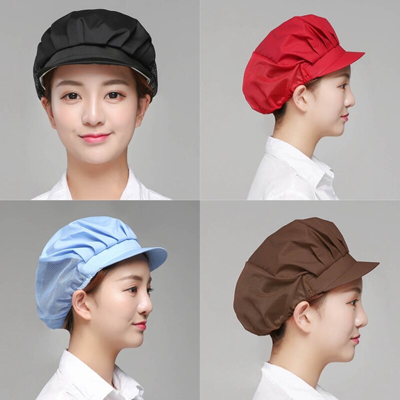 Chapeau de cuisine élastique pour hommes et femmes, chapeau de Chef, accessoires de restaurant, casquette de cuisine anti-poussière, casquette de cuisine d'hôtel respirante