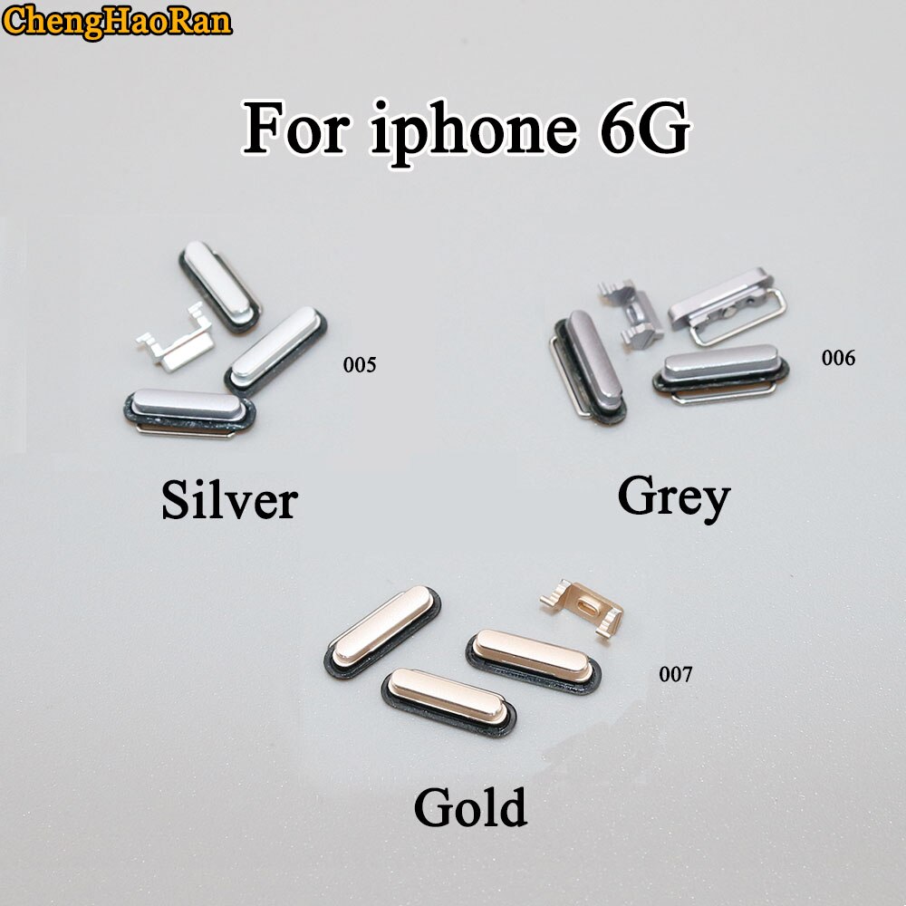 ChengHaoRan 1Set For iPhone 6G out Power button Volume Mute Buttons Keys Side Buttons Full Set Repair parts replace