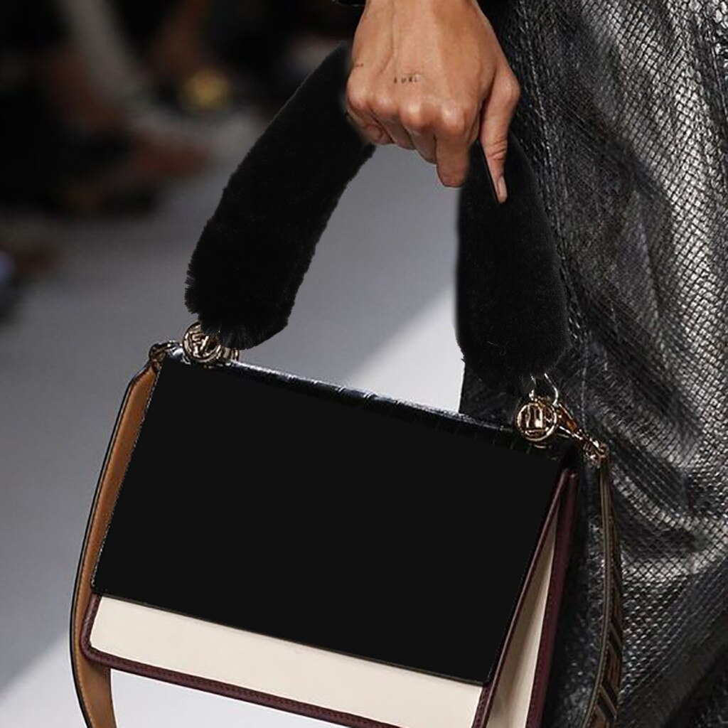 Leather Shoulder Bag Strap Plush Accessories DIY Cross Body Adjustable Belt Bag Solid Bag Strap Replacement