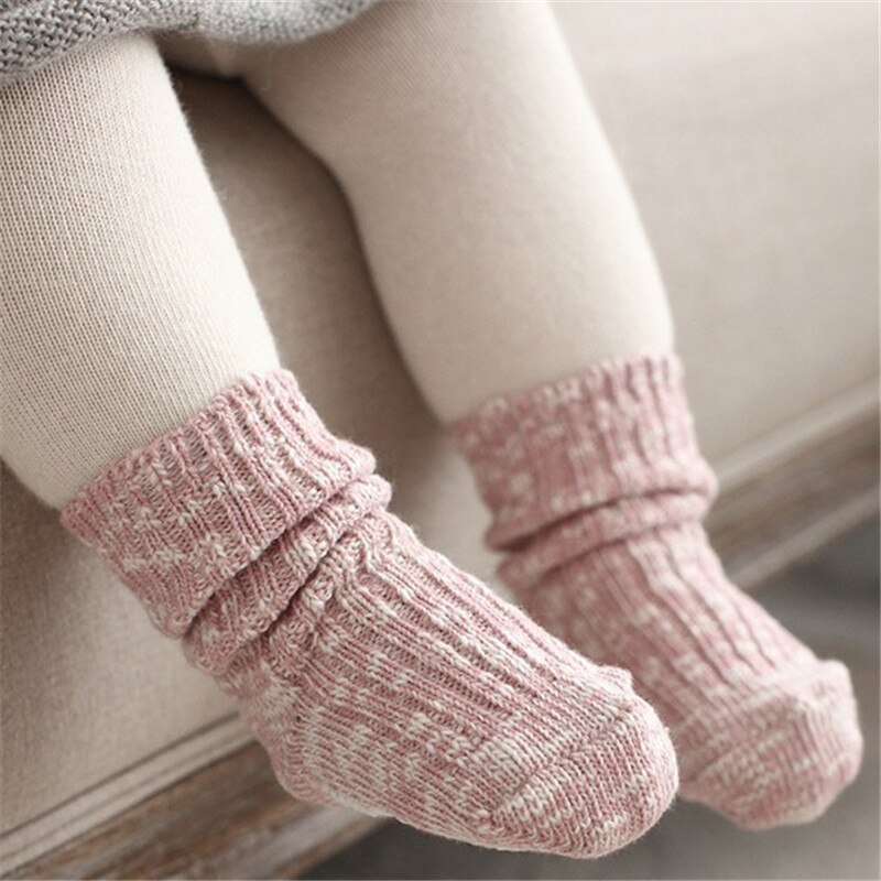2 to 4 yrs baby wool socks winter/autumn Anti-skid Bottom infant socks for boys fashion Simple solid newborn socks for girls: 2 / 0 to 2 years old