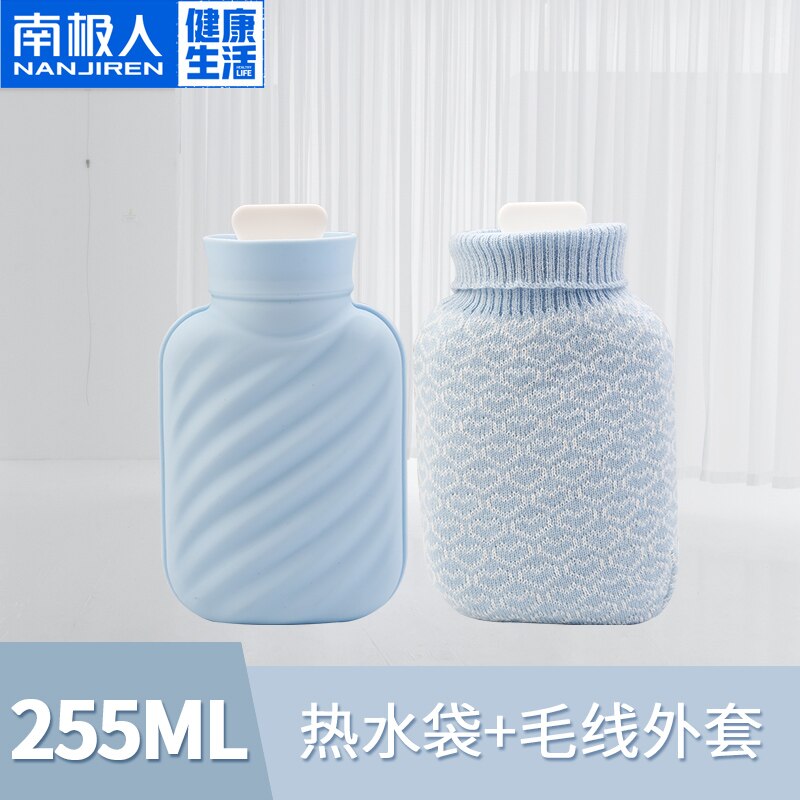 Pequeno, bolsa de água quente de silicone portátil, mini bolsa de água quente fofa, meninas, frete grátis, aquecedor de mão reutilizável ea6rsd: 255ML Blue