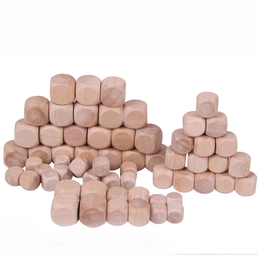 D?�s en bois vierge 6 faces D6, 10 pi?�ces, pour f??t �?? Grandado