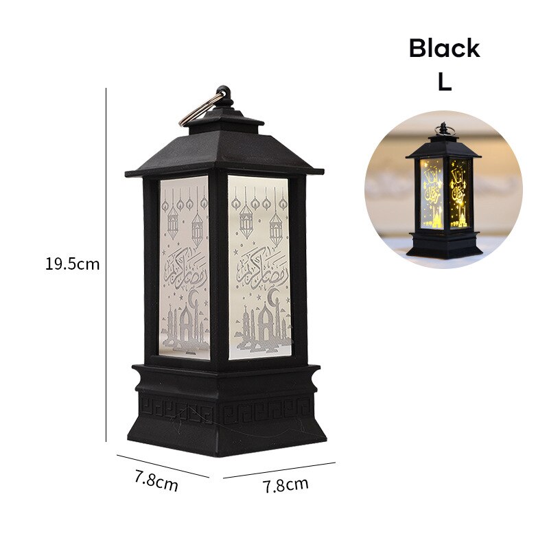 Ramadan Lantern Lamp Retro Style Eid Mubarak LED Lights Ornaments Party Hanging Decor For Home DC112
