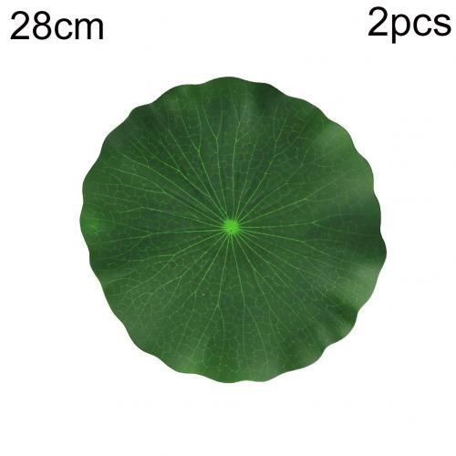 2pcs 10-28cm artificial PE foam lotus leaf water lily floating pool plant aquarium fish pond decoration home garden decoration: 28cm