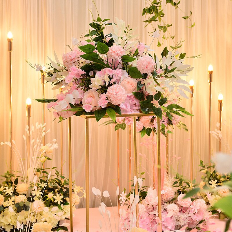 Bryllup ceterpiece blomst kunstig 40cm blomsterbold borddekoration hjemmefest blomstret scenearrangement blomster