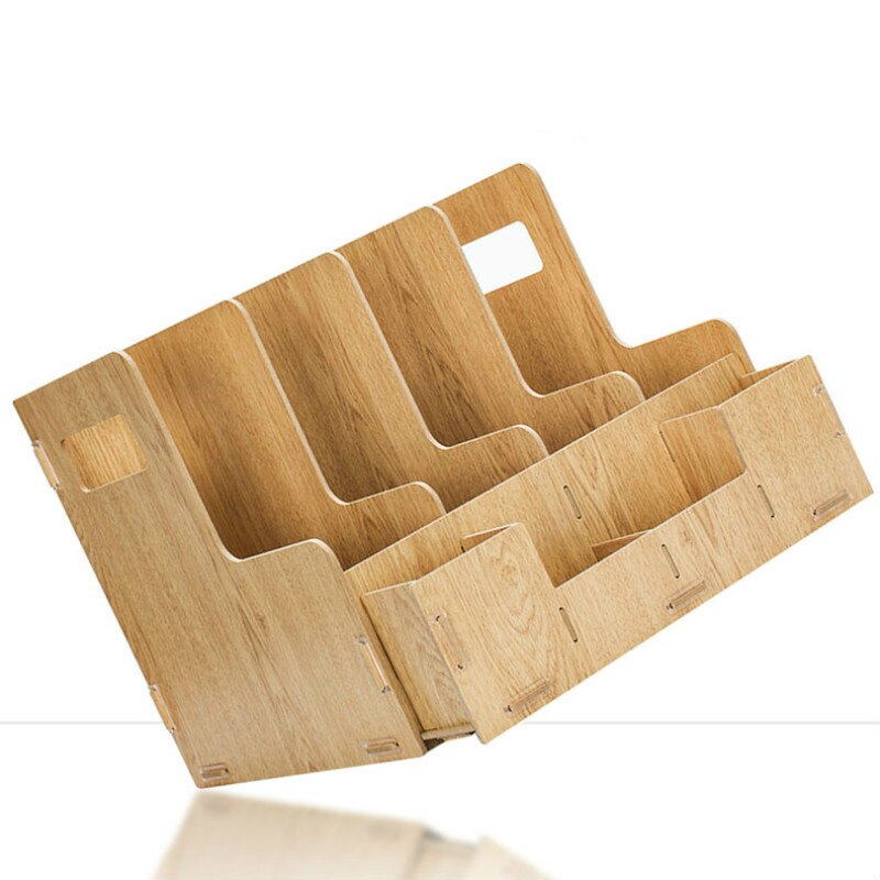 DELI Wooden File Tray Fiber for Desk Accessories and Organizer Perfect Display Storage Office and School Supplies