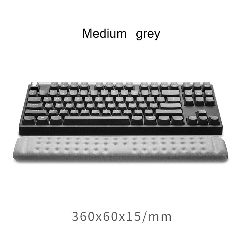 Voor Kantoor Gaming Toetsenborden Toetsenbord Polssteun Ondersteuning Kussen Comfortabele Memory Foam Gewatteerde Ergonomische Pols Kussen: Medium Grey