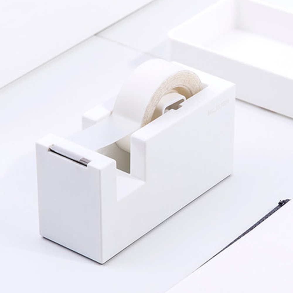 Nusign-cortador de cinta con asiento de cinta, fácil de cortar, pequeño asiento de papel, máquina de cinta creativa colorida para uso en el hogar, escuela y oficina: White