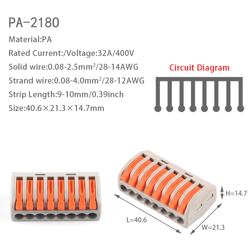 50 stks/zak 41 Hendel Quick Wire Kabel Dirigent Connector Universele 2/3/4/5/8 poort Klem Push-in Bedrading Terminal Huishoudelijke Apparaten: Ivoor