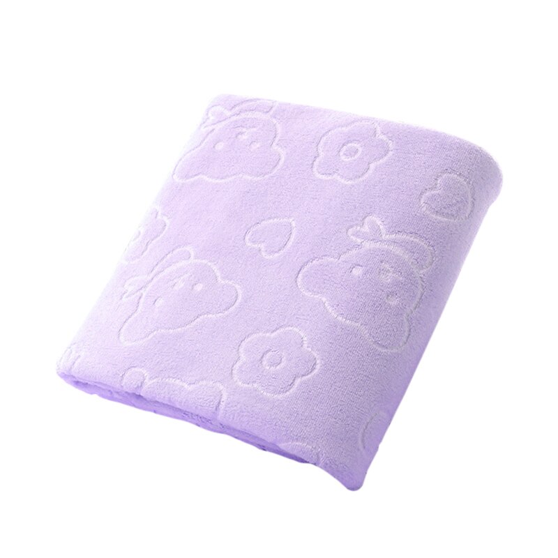 Pet Bath Towel - 140x70cm - Extra Large Microfiber - Highly Absorbent - For Dogs - Golden Retriever, Teddy: Purple 140x70cm