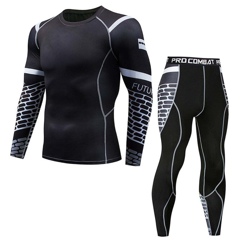 Sommer Männer Trainingsanzug Radfahren Sport Anzug herren Langarm Laufen Jogging Sport Tragen Strumpfhosen Fitness Druck Kompression
