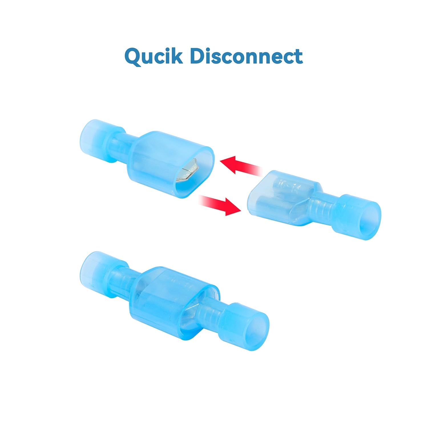 20 Pairs Spade Crimp Connectors Nylon Fully Insulated Electrical Wire Cable Crimp Terminals Kit Set