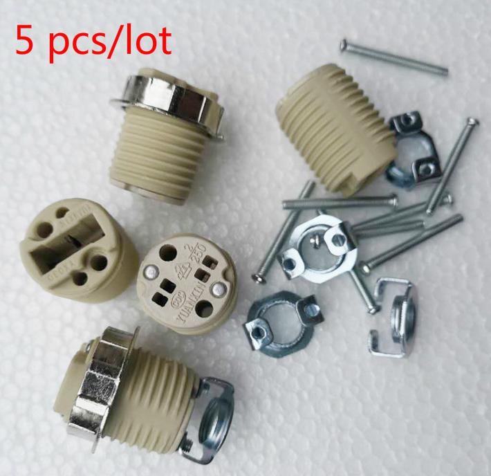 G9 lampvoet lamphouder voor G9 led lamp Socket Halogeen licht Base Keramische lamp Socket G9 lamp houders Verlichting accessoires: 5 pcs