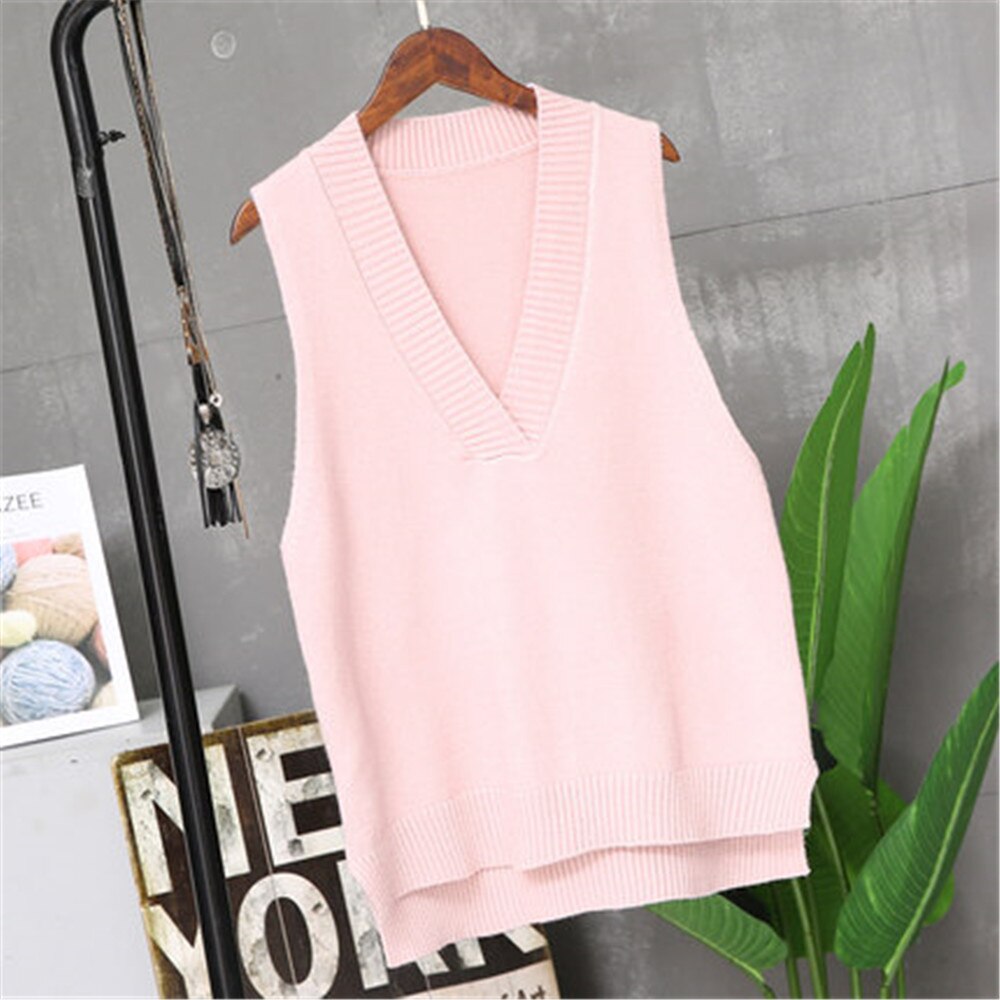 Dameveste vinter overtøj forårs vest vest vinter og koreansk version strikket vest sweater kvinde  pz2883