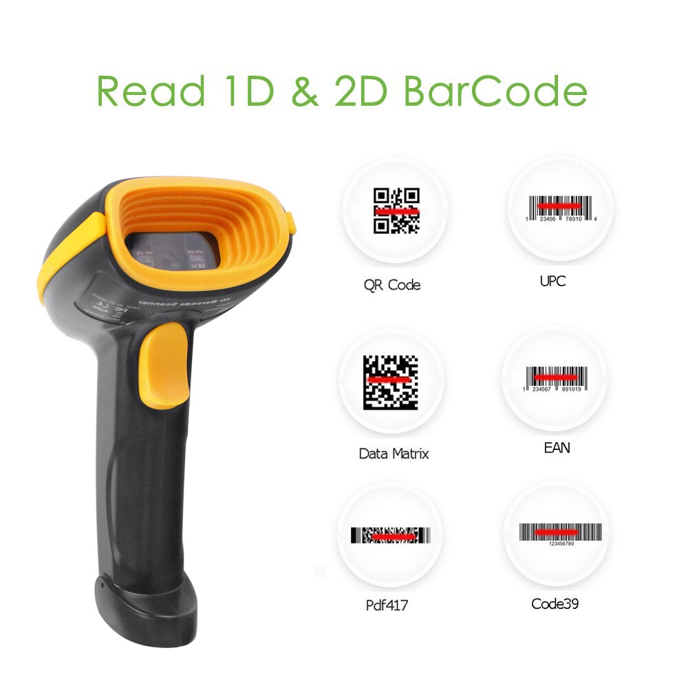 2D Barcide Scanner H1 H1W H2 H2WB Bedrade Draadloze Barcode Reader Bluetooth Usb Barcode Scaner Voor Inventaris Pos Terminal