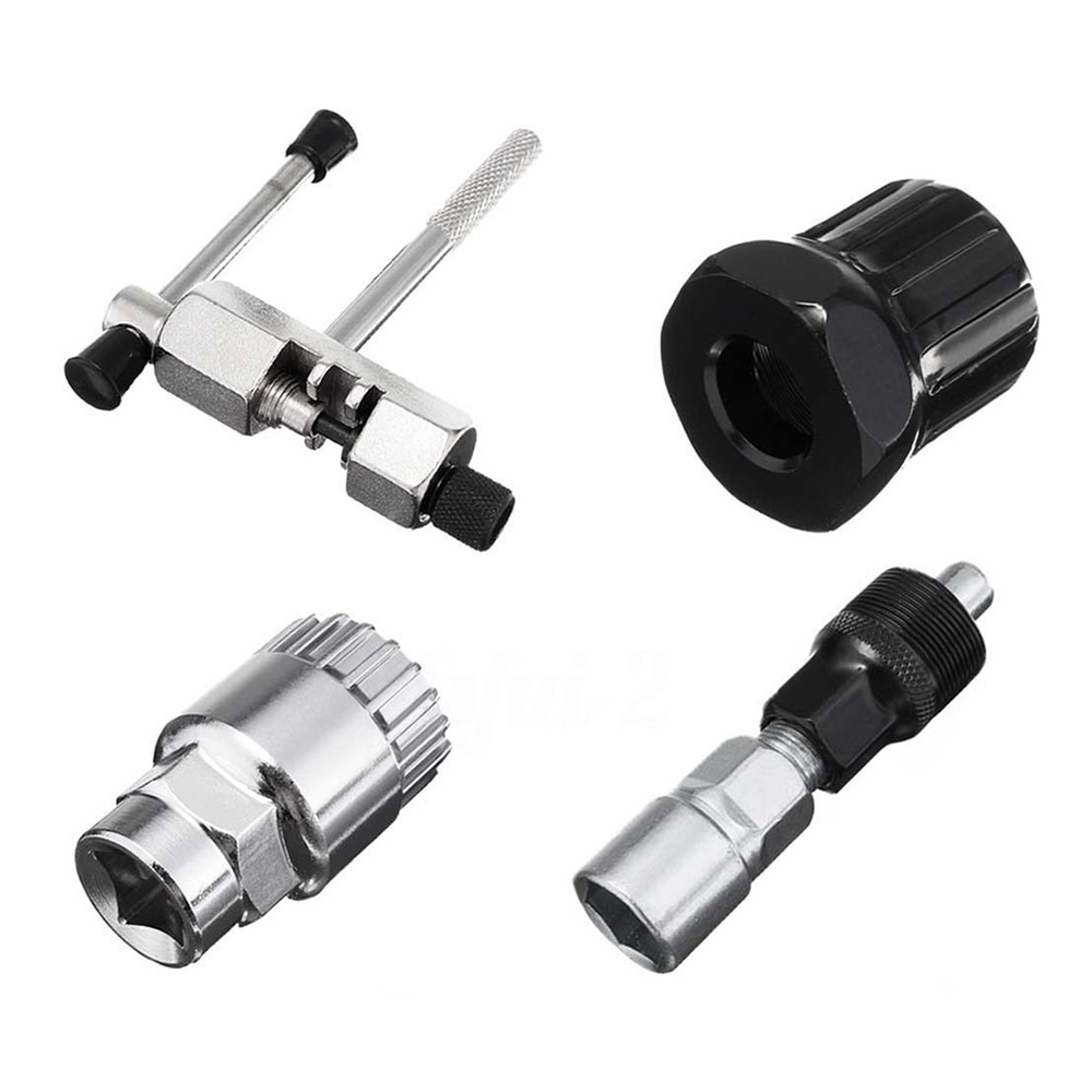 4Stck Fahrrad Reparatur Werkzeug Bausätze MTB Fahrrad Multifunktions Werkzeug Bausatz Pedal Entferner Abzieher Werkzeug Achse Entferner Kette Kurbel Rad Auszieher